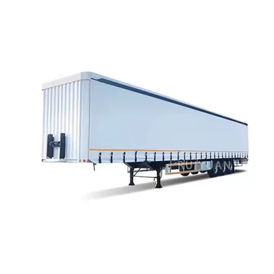 3 เพลาจัดส่งคอนเทนเนอร์ PVC Side Side Trailer